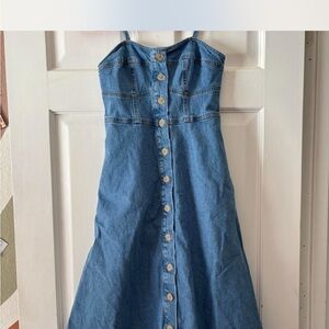 Universal Thread Blue Denim Midi Dress
